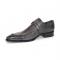 Duca Di Matiste "Garda" Grey Genuine Italian Calf Leather Monk Strap Dress Shoes.